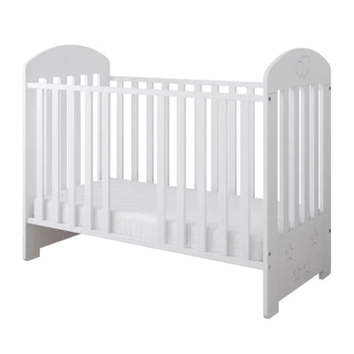 Modern Baby Cot with Mattress Ennis by Harriet Bee - White