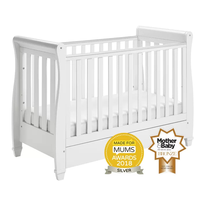 Baby Cot/Bed Babymore Eva Stylish Cot Bed - White