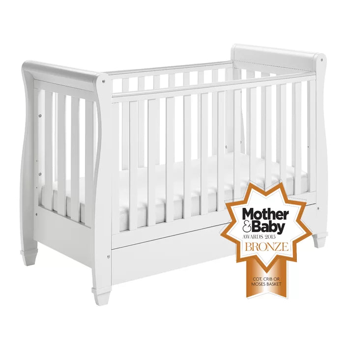 Baby Cot/Bed Babymore Eva Stylish Cot Bed - White