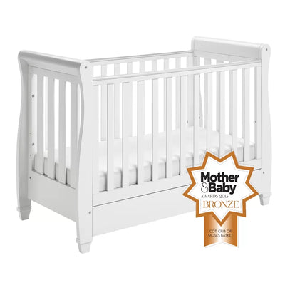 Baby Cot/Bed Babymore Eva Stylish Cot Bed - White