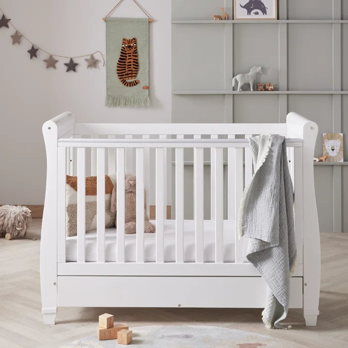 Baby Cot/Bed Babymore Eva Stylish Cot Bed - White