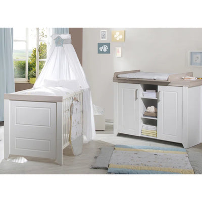 Nursery Bedroom Set  2 -Piece Stylish Felicia Convertible by roba - White