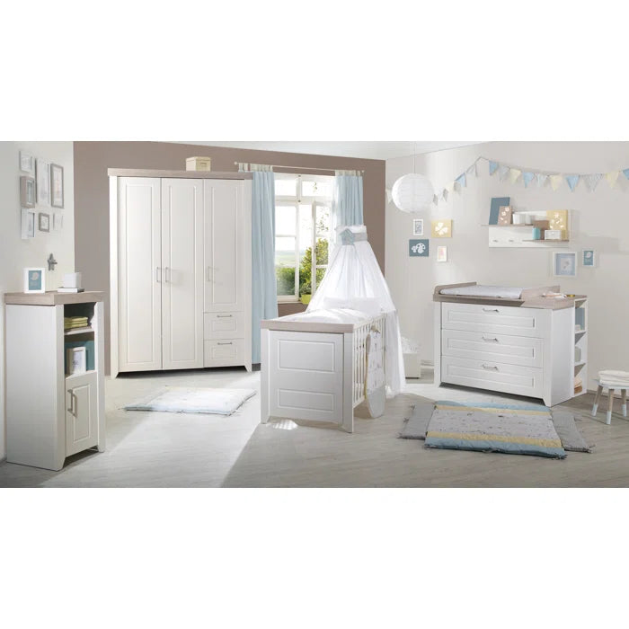 Nursery Bedroom Set  3 - Piece Set Felicia Convertible by Roba - White