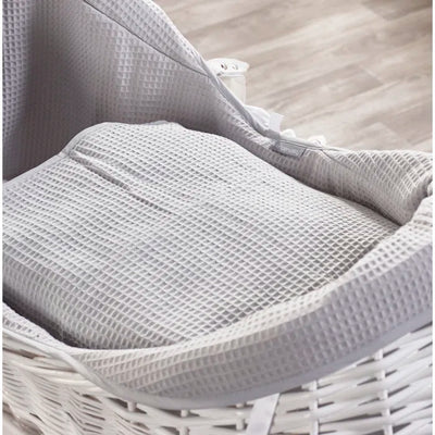 Baby Wicker Moses Basket with Bedding and Stand by Isabelle & Max - White