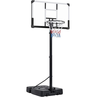 Kids Adjustable Height Adjustable Foldable 110Cm Metal Portable Fill-Size Basketball Hoop