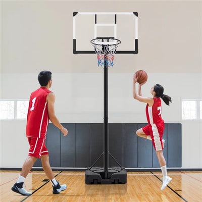 Kids Adjustable Height Adjustable Foldable 110Cm Metal Portable Fill-Size Basketball Hoop