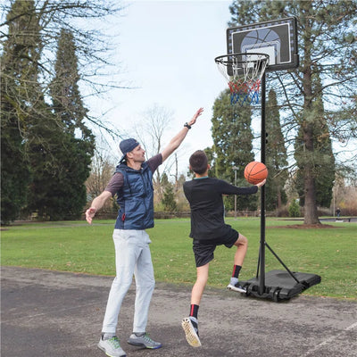 Adjustable Height Foldable 76Cm Metal Portable Full-Size Basketball Hoop