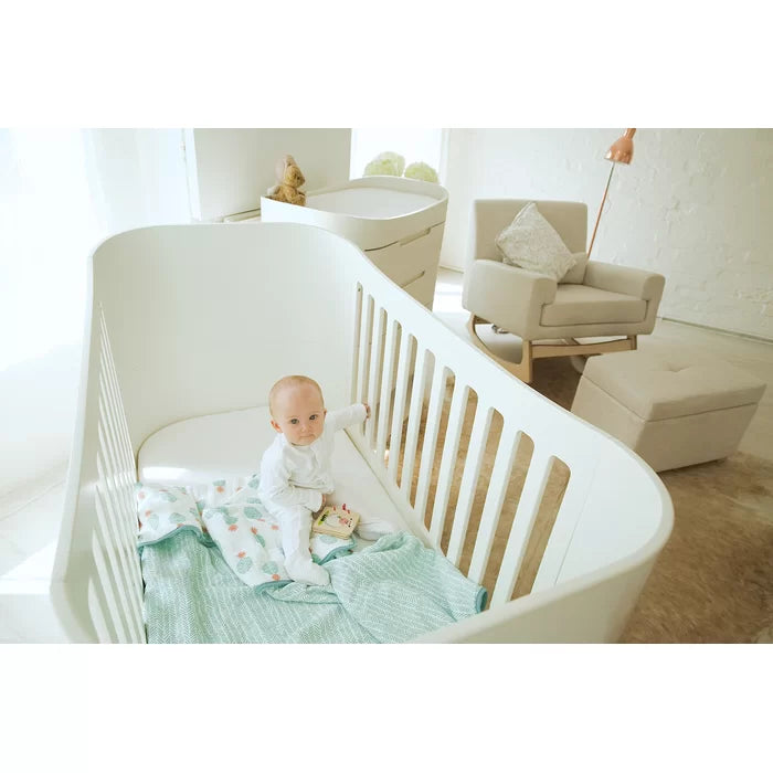 Complete Sleep + Cosleep Baby Bed - White/Natural, All White