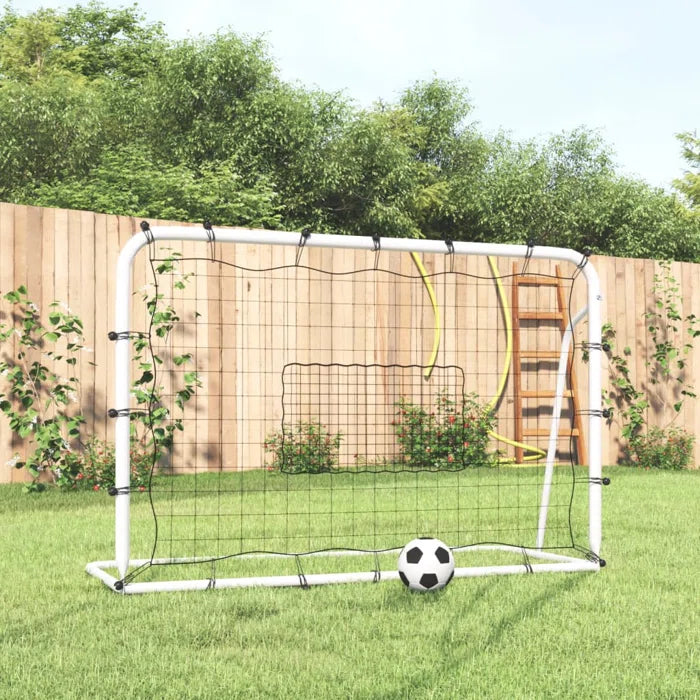 GOALS Football Net Rebounder White&Black 184x61x123 cm Steel and PE - White and black