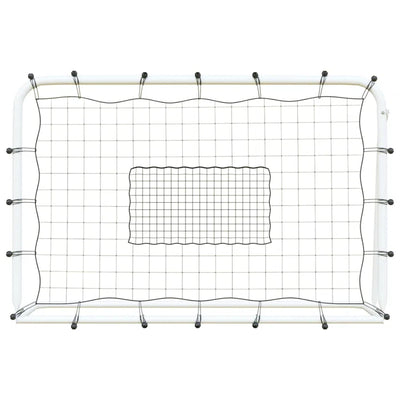 GOALS Football Net Rebounder White&Black 184x61x123 cm Steel and PE - White and black