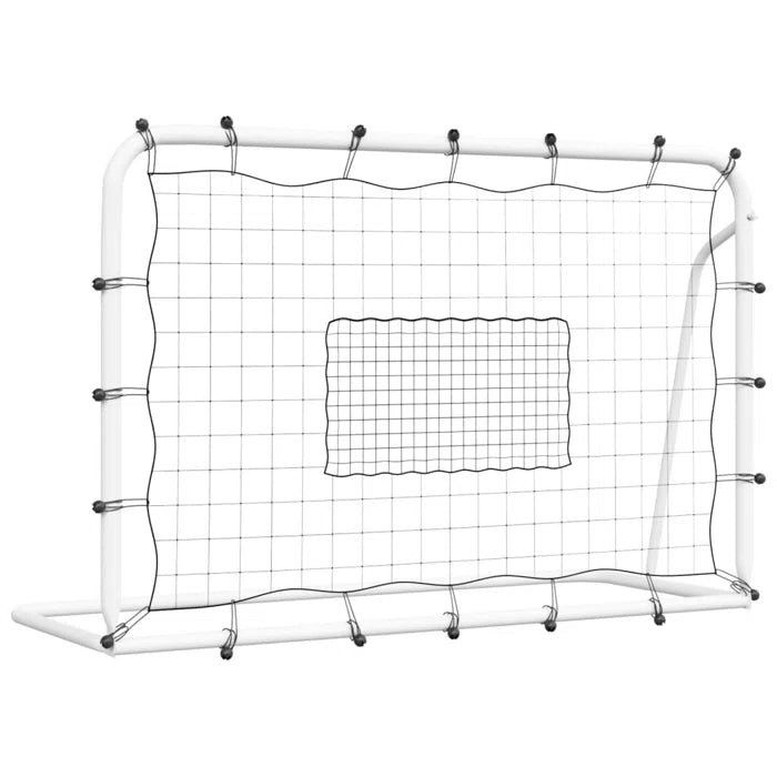 GOALS Football Net Rebounder White&Black 184x61x123 cm Steel and PE - White and black