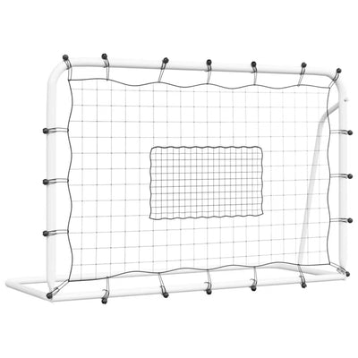 GOALS Football Net Rebounder White&Black 184x61x123 cm Steel and PE - White and black