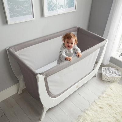 Contemporary Crib & Cot Sleep Solution (Dove or Stone Grey)