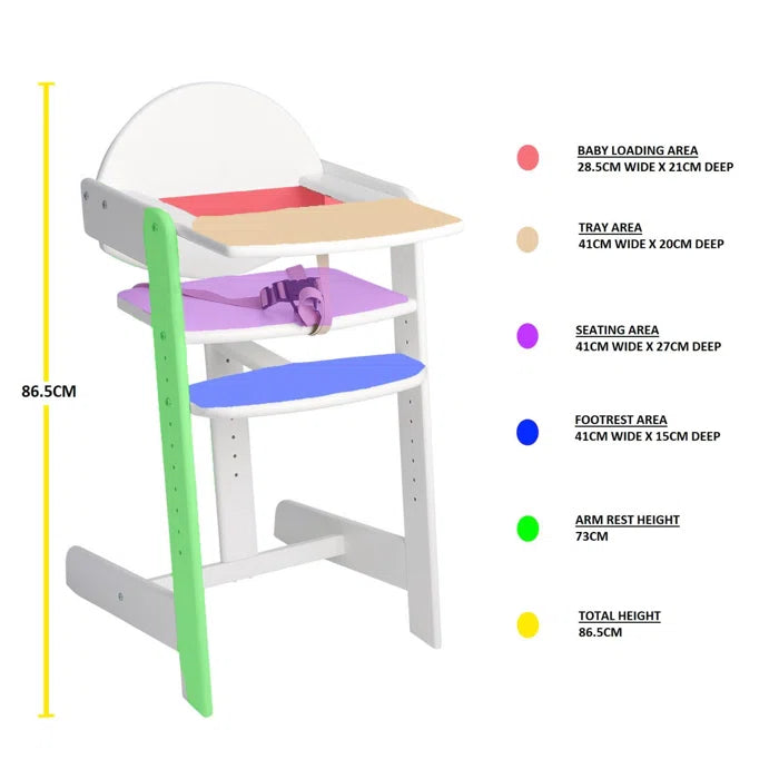 High Chair  for Toddlers - Grey