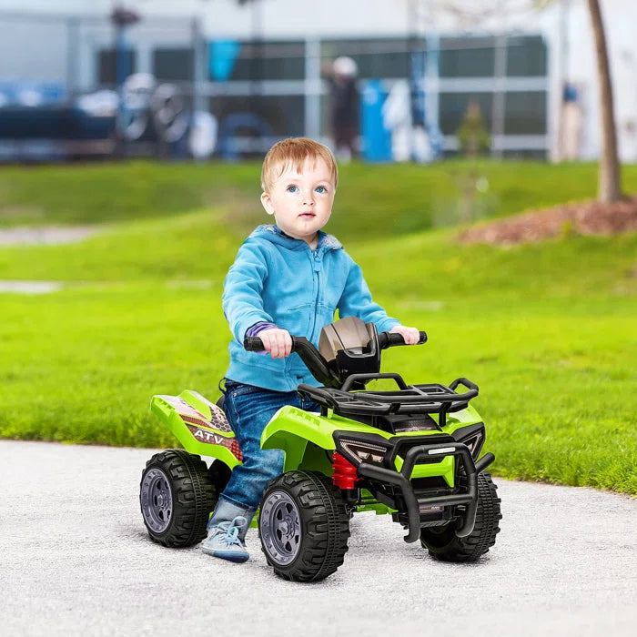 Outdoor Fun 6V 1 Seater All-Terrain Vehicles Battery Powered Ride On - Black, Green, Pink, Red