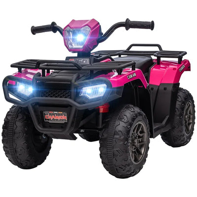 Kids Outdoor 12V 1 Seater All-Terrain Vehicles Battery Powered Ride On - Pink