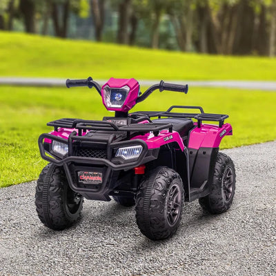 Kids Outdoor 12V 1 Seater All-Terrain Vehicles Battery Powered Ride On - Pink