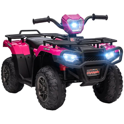 Kids Outdoor 12V 1 Seater All-Terrain Vehicles Battery Powered Ride On - Pink