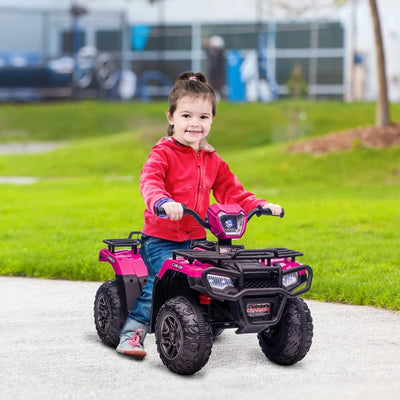 Kids Outdoor 12V 1 Seater All-Terrain Vehicles Battery Powered Ride On - Pink