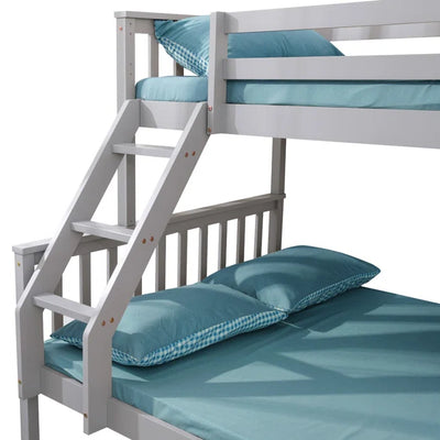 Kids Bedtime Double (4'6) Triple Sleeper Bed - Grey