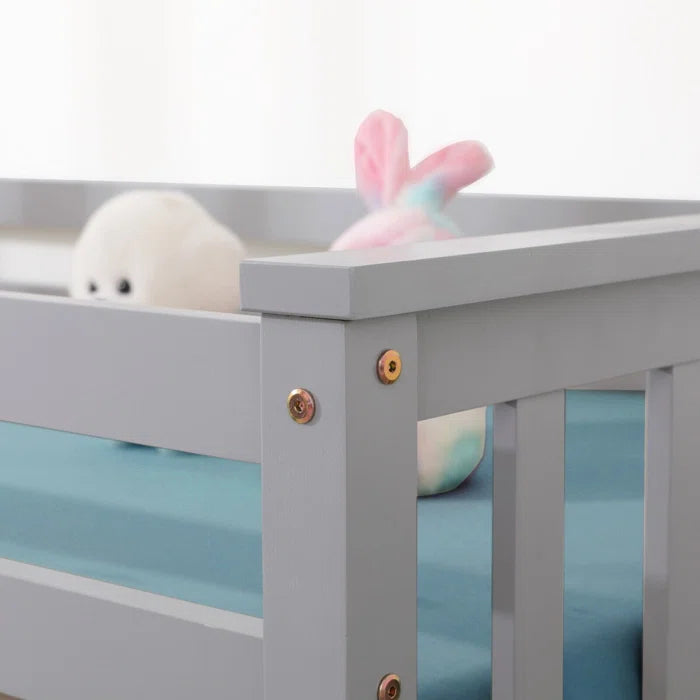 Kids Bedtime Double (4'6) Triple Sleeper Bed - Grey