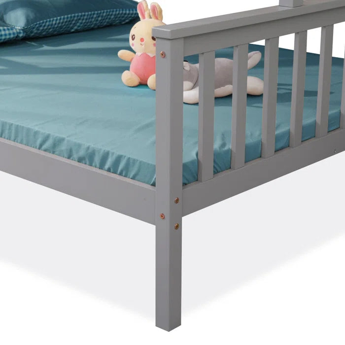 Kids Bedtime Double (4'6) Triple Sleeper Bed - Grey