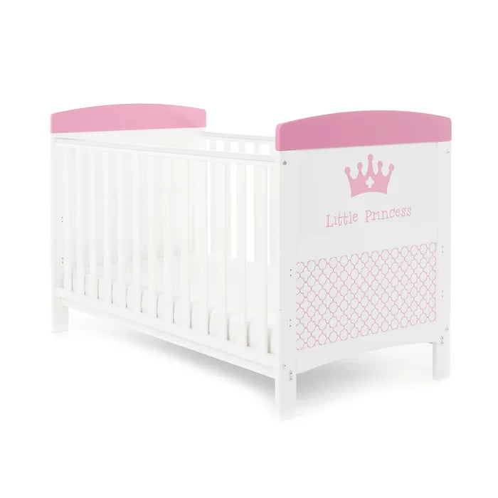 Baby Grace Inspire Cot Bed with Mattress - Pink, Blue