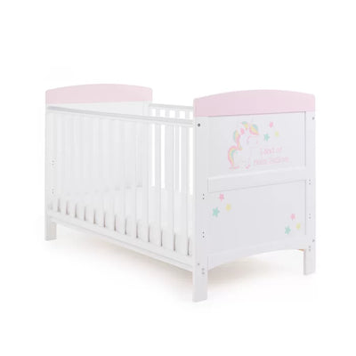 Beautiful Unicorn Baby Cot Set 2-Piece Nursery Furniture Set