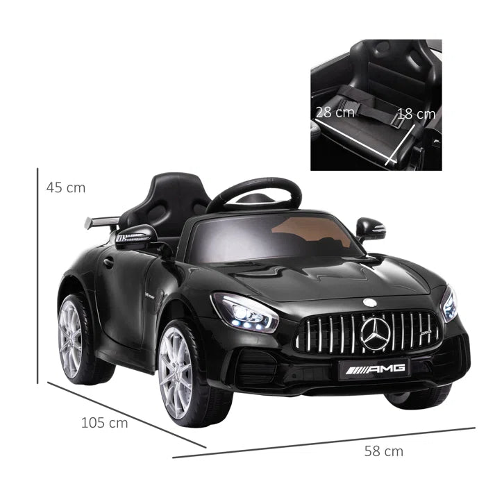 Outdoor Fun Kids 12V 1 Seater Vehicles Battery Powered Ride On with Remote Control Black sports