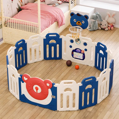 Baby Gate - Blue/White/Red