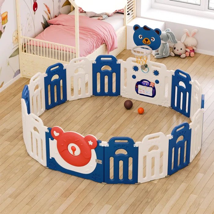 Baby Gate - Blue/White/Red