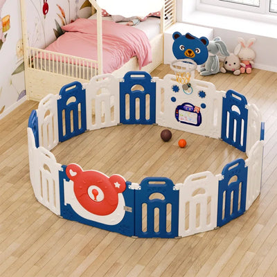 Baby Gate - Blue/White/Red