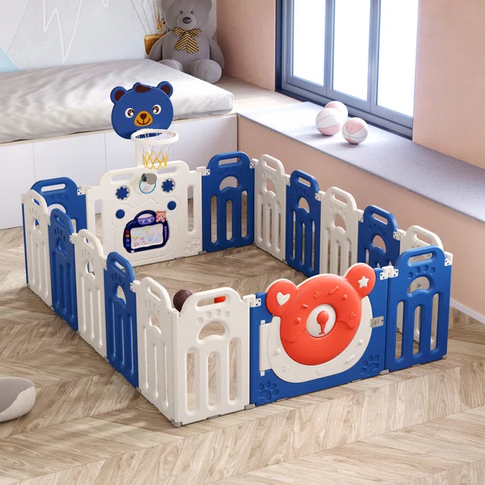 Baby Gate - Blue/White/Red