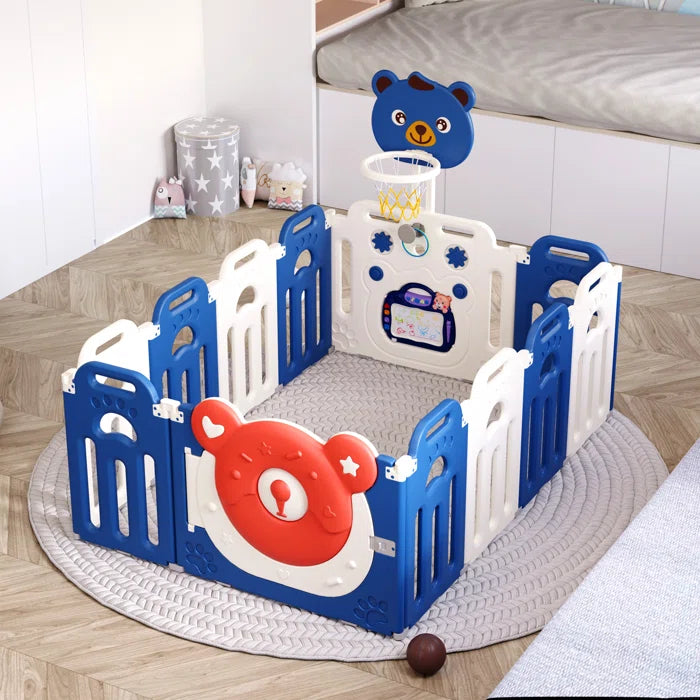 Baby Gate - Blue/White/Red