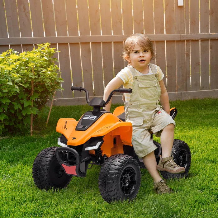 Kids All-Terrain Vehicles Battery Powered Ride On - Black, Orange/Black