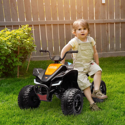 Kids All-Terrain Vehicles Battery Powered Ride On - Black, Orange/Black