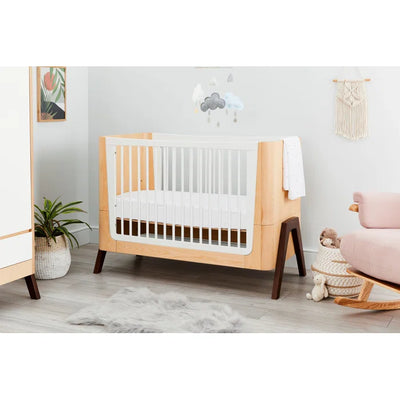 Modern Style Cot Bed by Gaia Baby - Natural, White