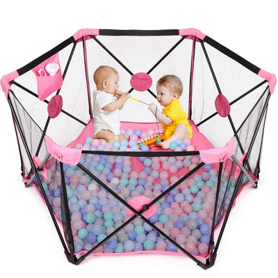 Fun Games for Kids Hereth Foldable Playpen- Blue or Pink