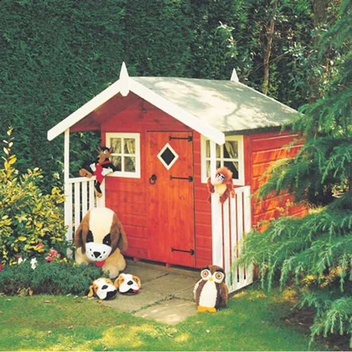 Kids Outdoor Cubby House 194cm W x 191cm D Outdoor Solid + Manufactured Wood Playhouse