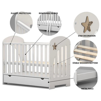 Baby Modern Stylish Cot by Harriet Bee - White