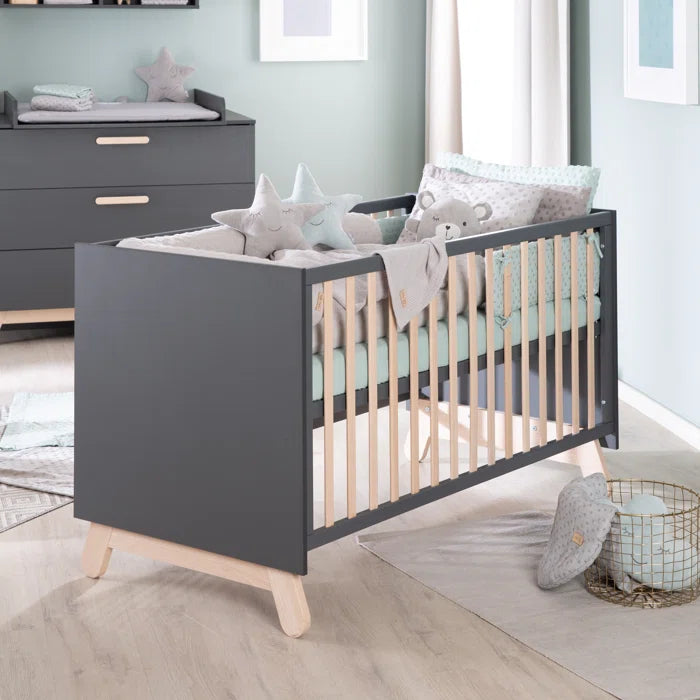 Nursery Furniture Set Jara  Modern Style Convertible by Roba- Anthrazit