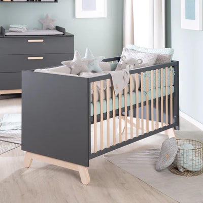 Nursery Furniture Set Jara  Modern Style Convertible by Roba- Anthrazit