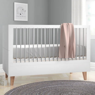 Deluxe Baby Cot Bed by Hashtag Home - White