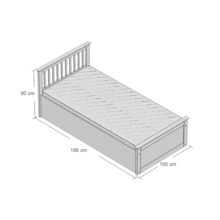 Just For Kids Single (3') 3 Drawer Mate's & Captain's Bed - White