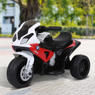 Outdoor Zooming Kids 6V 1 Seater Motorcycles Battery Powered Ride On - Red, Black