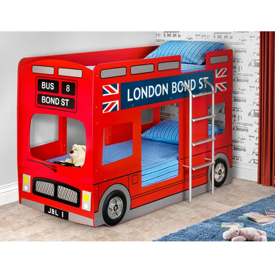 Bedtime Fun Single (3') Standard Bunk Bed by Hashtag Home - Red