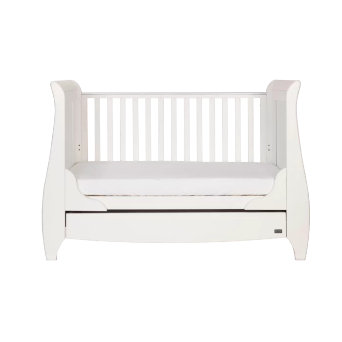 Stylish Classic Design Lucas Cot Bed 2-Piece Nursery Furniture Set, White