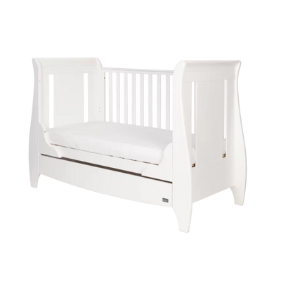 Stylish Classic Design Lucas Cot Bed 2-Piece Nursery Furniture Set, White