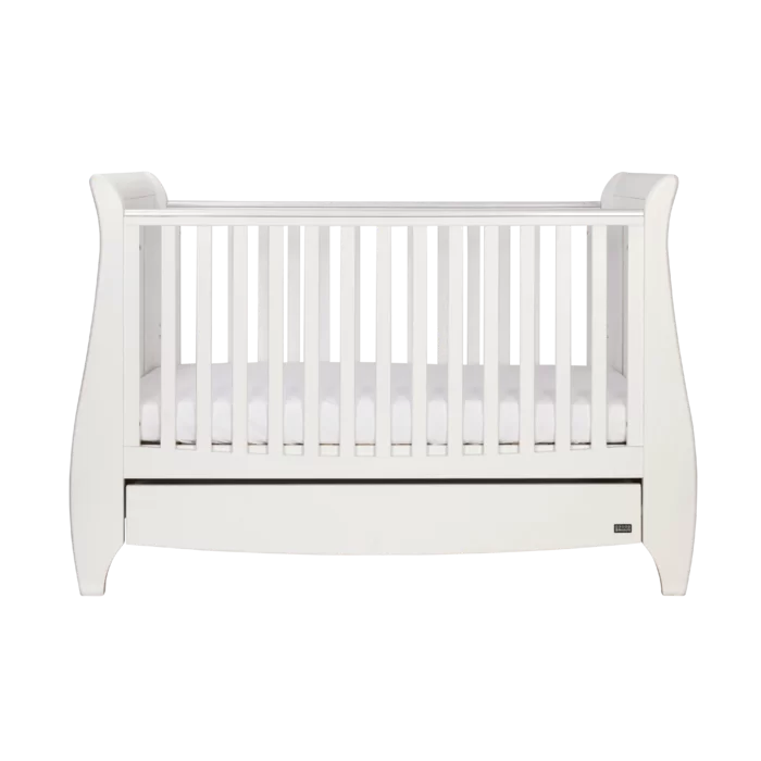 Stylish Classic Design Lucas Cot Bed 2-Piece Nursery Furniture Set, White