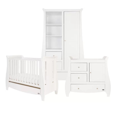 Gives a Modern Feel Stylish Choice Lucas Cot Bed 3-Piece Nursery Furniture Set, White